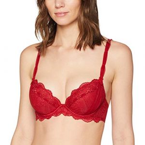Image de Aubade Rembourrés soutien-gorge push-up à l'amour rouge - Taille 85C,85D,90A,90C,90D,95A,95B,95C,95D