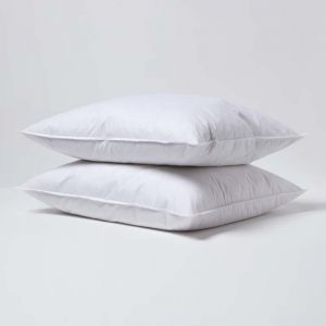 Homescapes - Oreiller en plumes de canard 60 x 70 cm, Lot de 2