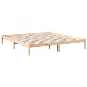 VidaXL Cadre de lit extra long sans matelas 180x220 cm bois massif pin
