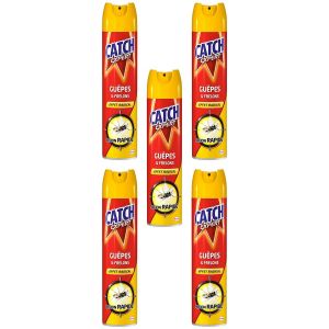 Catch Lot de 5 Aérosols 400 ml Guêpes et Frelons - Effet Radical