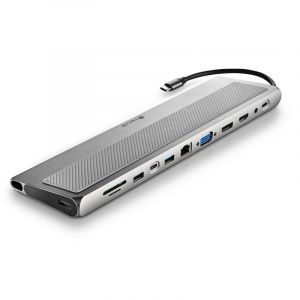 NGS Adaptateur Wonderdock 12 Pro USB-C vers 1xUSB 2.0/2xUSB 3.0/1xUSB-C 3.0/HDMI/DP 100W/VGA/Audio/RJ-45