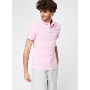 Ralph Lauren Polo - Polo coupe slim en piqué avec logo joueur de polo - Rose carmel