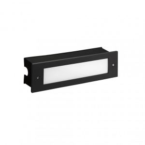 Led C4 Micenas - Applique Murale Ext&eacute;rieure LED Encastr&eacute;e Noir 29.8cm 1140lm 3000K IP65