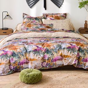 Housse de couette coton JARDIN D'ASIE - multicolore