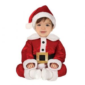 Déguisement costume père noël traditionnel bébé - 12/24 mois - rouge - guirma 41698