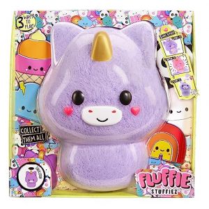 Image de Fluffie Stuffiez Grande Peluche à Collectionner - Unicorn - Déballage Surprise avec ASMR, Fidget, DIY Rembourrage à Retirer, Peluche Ultra-Douce - Idéal pour Les Enfants de 4 Ans et Plus