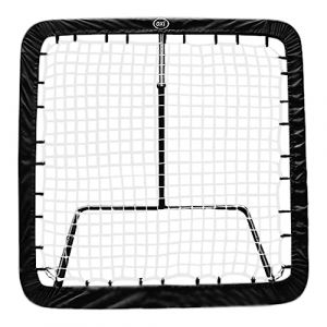Axi Rebounder Pro120 | Filet de Rebond Football Noir - 120x120cm | Rebondisseur de Foot Réglable | Kickback - Multisport | Filet en PP Résistant de 4 mm d'épaisseur avec élastique | A partir de 2 ans