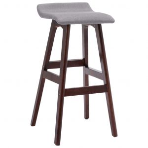 Image de VidaXL Tabouret de Bar Tissu Gris Clair 1 pc Modèle 2