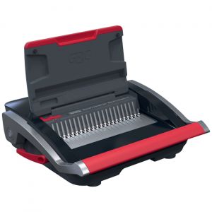 GBC Perforelieuse manuelle CombBinb CB25 pour relier un dossier jusqu'à 390 feuilles par peigne - Perforation 25 feuilles A4 - Noir