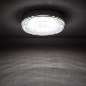 Plafonnier Led Extérieur Rond 24w Hublot White Ip65 Ø285 Mm Avec Éclairage De Sécurité Non Permanent Blanc Froid 6500k 285 Mm