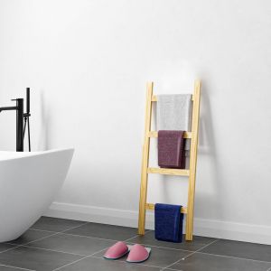 Chelle porte-serviettes Luumäki bois de pin 120 x 47 x 2 cm naturel [en.casa] bois de pin naturel