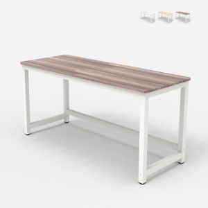 Bureau rectangulaire bois 120x60cm design Maron noyer moderne Bridgewhite 120