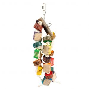 Jouet pour oiseaux duo pendentif en bois avec sisal Duvoplus Groovy