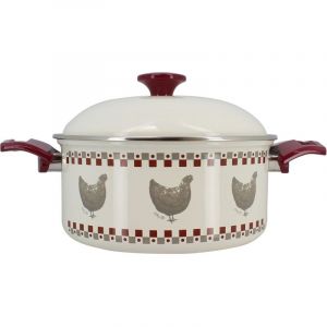 Menastyl Faitout en acier émaillé 24cm, GALLINA
