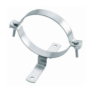 Index 50 colliers m&eacute;talliques lourds de descente de goutti&egrave;re patte &agrave; vis Galvanis&eacute; D. 159 - 166 mm - ABDP160