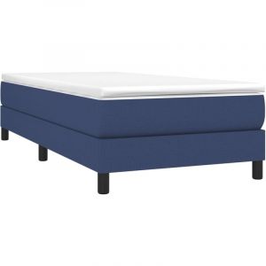 VidaXL Sommier à ressorts de lit Bleu 80x200 cm Tissu - Blue
