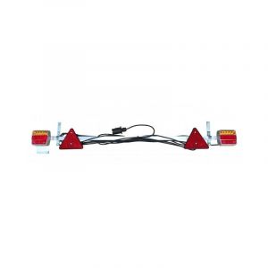 Oc-Pro Rampe Feux Remorque Agricole Reglable De 1,22 M A 2,10 M - Cable 12,5 M + Led