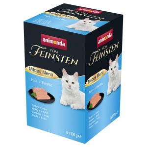 Animonda Vom Feinsten Adult Mildes Men&uuml; 6 x 100 g Dinde et truite