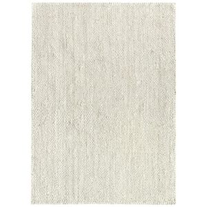 HAMID - Tapis de Jute Granada 100% Fibre de Jute Naturelle Blanc - Moquette Douce et Résistance Moyenne - Tissé à la Main - Salon, Chambre, Tapis de Couloir - Blanc (230x160cm)