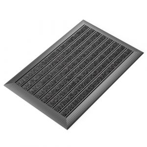 Paillasson ext&eacute;rieur 40x60 cm, Tapis d'entr&eacute;e ext&eacute;rieur avec Cadre en Aluminium Noir, Tapis ext&eacute;rieur r&eacute;sistant &agrave; la Pluie en Fibres de polypropyl&egrave;ne, Tapis de Porte pour Maison