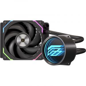 Syst&egrave;me de refroidissement liquide Einarex Flux 120 RGB, ventilateur 120 mm, effet miroir infini, noir.