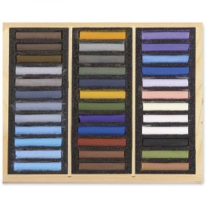 Pastels secs 36 pièces Coffret Bois Neige