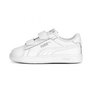 Puma Mixte Enfant Smash 3.0 SD V PS Basket Blanc Cool Light Gris, 25 EU