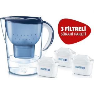 Brita blue marella xl 3 pack de pichet purificateur d'eau filtrée pichet intelligent propre pot filtré alcalin à boire confortable