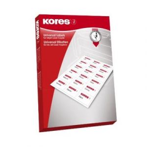 Kores Etiquettes universelles 10,5 x 9,9 cm 100 feuilles A4 Blanc
