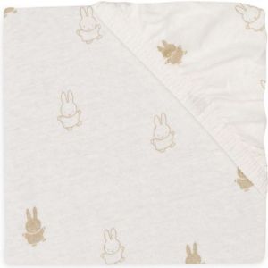 Jollein Drap Housse Jersey Happy Miffy Nougat - 60 x 120 cm