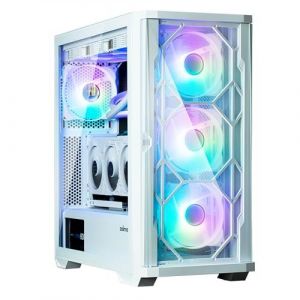Zalman Tech Co. Ltd. Z10 Duo Tour Midi Verre Trempé ARGB USB-C 3.0 Blanc