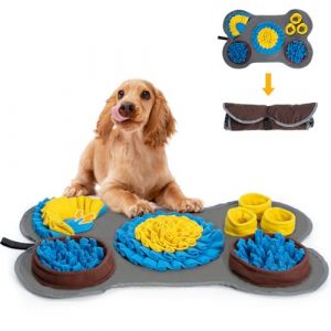 Barpor Tapis à renifler pour Chiens : Tapis de Jouets pour Petits Animaux de Compagnie pour l'entraînement du comportement et Encourager Les compétences Naturelles de Recherche de Nourriture et Une