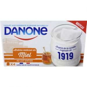 Danone Yaourt sucr&eacute; au lait entier et &agrave; l'ar&ocirc;me naturel de miel
