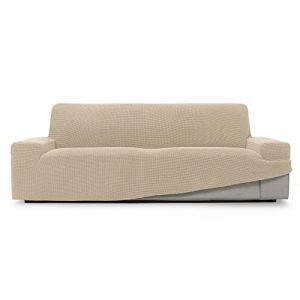 SOFASKINS Housse de canap&eacute; 4 Places Super &eacute;lastique, Respirante, Confortable et Durable, Facile &agrave; Installer, Dimensions (230-270 cm), Couleur Beige