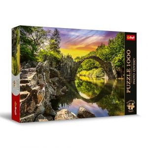 Trefl Premium Plus Quality-Puzzle Odyssey: Pont Rakotz à Kromlau, Allemagne-1000, Série de Photos Uniques, Pièces Parfaitement Assorties, pour Adultes et Enfants à partir de 12 ans, 10811, multicolour