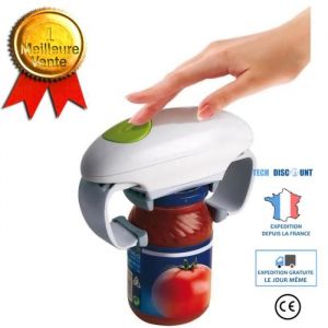 Ouvre Bocal &Eacute;lectrique - Tech Discount - One Touch - Ajustable - Mains Libres - Rapide