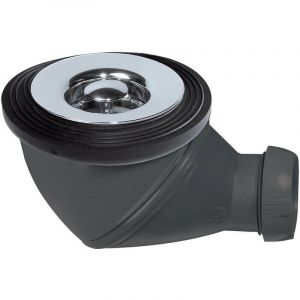 Wirquin 30724226 Bonde de douche multidirectionnelle James &Oslash;60 chrom&eacute;e avec grille ABS et sortie &Oslash;40