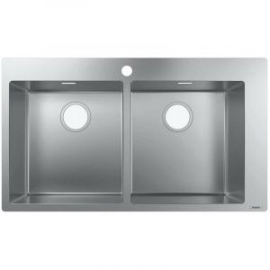 Hansgrohe Viers - Évier à encastrer S711-F765, inox 43303800