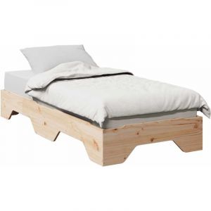 VidaXL Cadre De Lit Sans Matelas Empilable 90x190 Cm Bois Massif