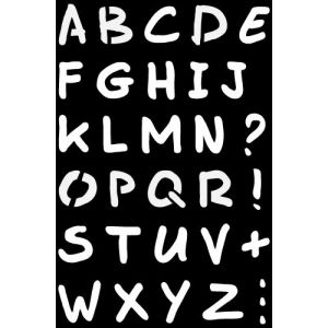Pochoir adhésif Alphabet