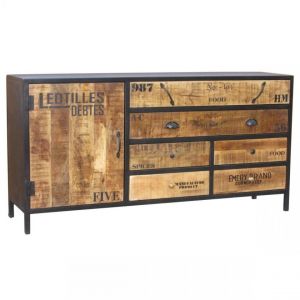 Declikdeco 3S. x Home Commode en bois et en métal L160 CESARINE