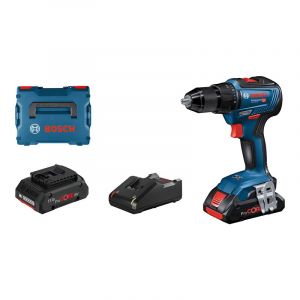 Bosch Professional Perceuse-visseuse sans fil GSR 18V-55, 2 batteries 18V 4.0Ah, Chargeur rapide GAL 18V-40 - 06019H5204
