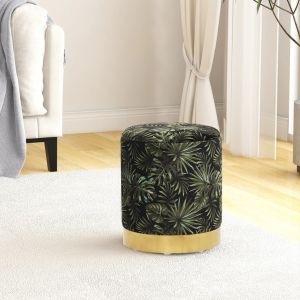 VidaXL Tabouret de rangement rond Multicolore Tissu