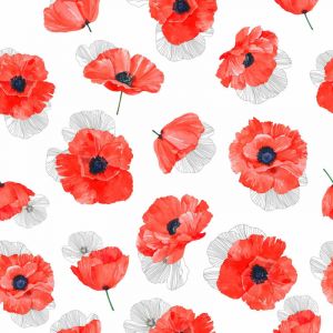 Nappe Toile Cirée Au Mètre Coquelicot