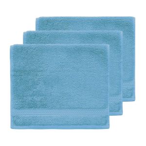 Sensei Maison Lot de 3 serviettes invité 550 g/m² cobalt 30x50 cm
