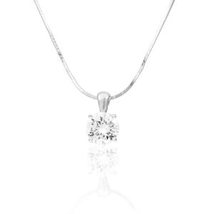 Cleor Collier pendentif en argent 925 et oxyde