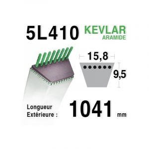Universel Courroie 5L410 - 5L41 KUBOTA 7072232430