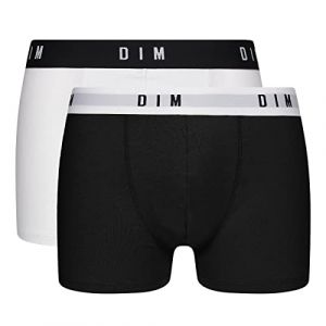 DIM Lot de 2 boxers coton originals Noir - Couleur Noir - Taille L