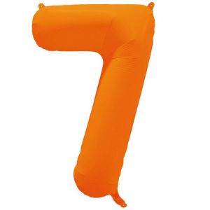 Ruedelafete Ballon Neon Orange : Chiffre 7