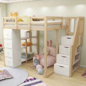 Lit coffre 140x200cm lit adulte avec ports USB et Type C, &eacute;clairage LED t&eacute;l&eacute;commande, lin, sans matelas, beige